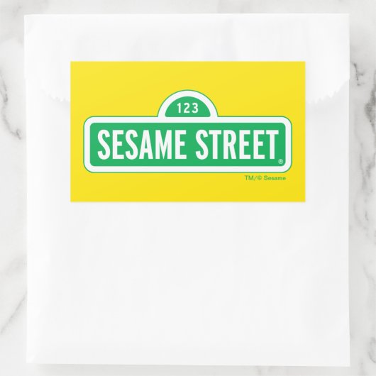 Sticker Rectangulaire Rue Sésame | Logo vert (Sac)
