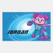 Sticker Rectangulaire Rue Sésame | Méca Builders Abby In Action (Devant)