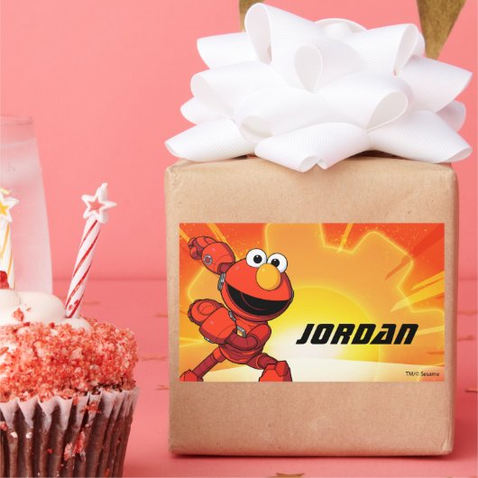 Sticker Rectangulaire Rue Sésame | Mécaniciens Elmo (Fête)