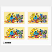Sticker Rectangulaire Rue Sésame | Portrait du groupe Pals sésame (Feuille)