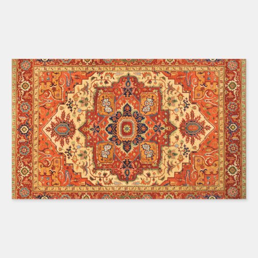 STICKER RECTANGULAIRE RUG PERSIEN CLASSIQUE (Devant)