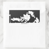 STICKER RECTANGULAIRE RUGBY (Sac)