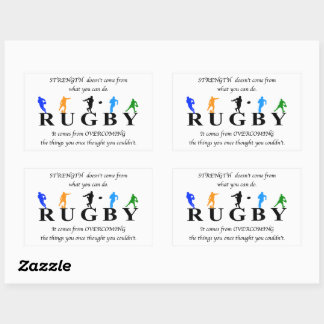 Sticker Rectangulaire Rugby Inspirational