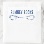 Sticker Rectangulaire Rumney Rocks Escalade (Sac)