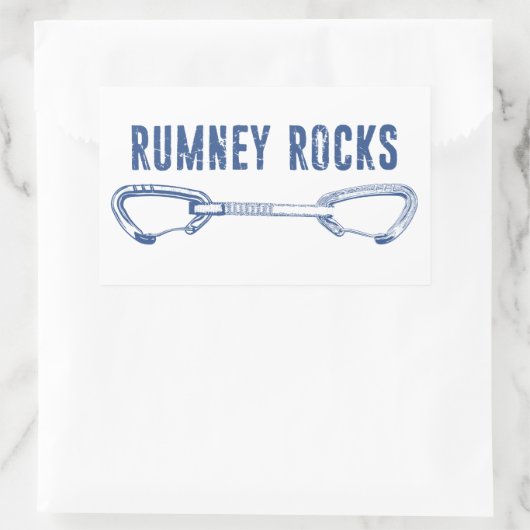 Sticker Rectangulaire Rumney Rocks Escalade (Sac)
