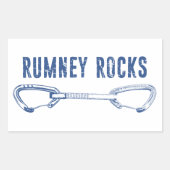 Sticker Rectangulaire Rumney Rocks Escalade (Devant)
