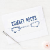 Sticker Rectangulaire Rumney Rocks Escalade (Enveloppe)