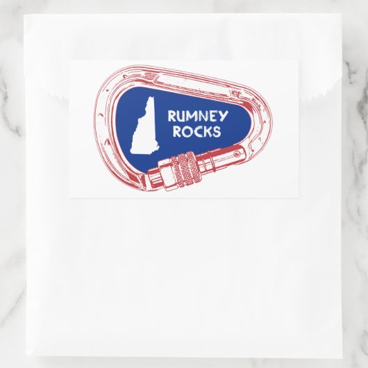 Sticker Rectangulaire Rumney Rocks Escalade Carabiner (Sac)
