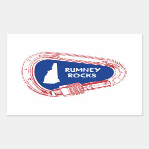 Sticker Rectangulaire Rumney Rocks Escalade Carabiner