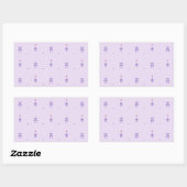 Sticker Rectangulaire Runes de la Fée Lavande (Feuille)