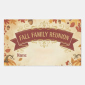 Sticker Rectangulaire Russe Feuilles Automne Automne Reunion Famille Aut (Devant)