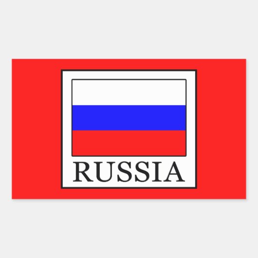 Sticker Rectangulaire Russie (Devant)