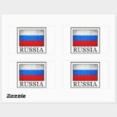 Sticker Rectangulaire Russie (Feuille)