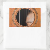 Sticker Rectangulaire Rustic guitar (Sac)
