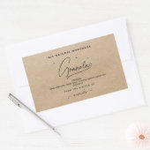 Sticker Rectangulaire Rustic kraft Script Homemade Granola Label (Enveloppe)