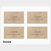 Sticker Rectangulaire Rustic kraft Script Homemade Granola Label (Feuille)