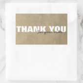 Sticker Rectangulaire Rustique Kraft Merci pour votre commande (Sac)