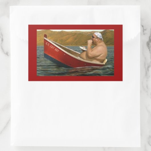 Sticker Rectangulaire S.S. Fat Guy (Sac)