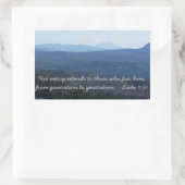 Sticker Rectangulaire Sa miséricorde (Sac)