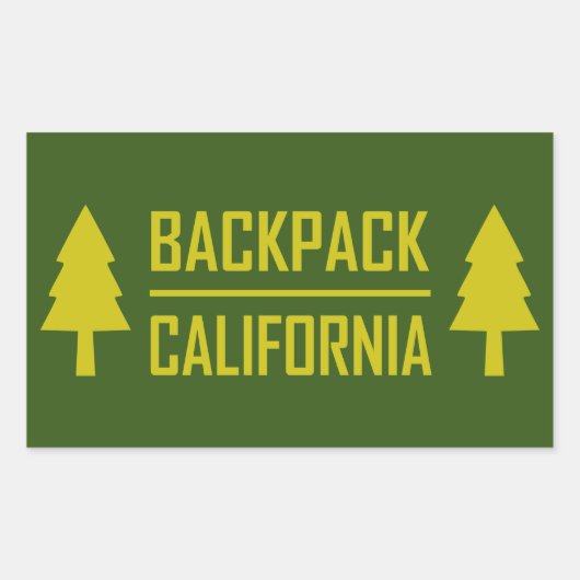 Sticker Rectangulaire Sac à dos Californie (Devant)