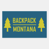 Sticker Rectangulaire Sac à dos Montana (Devant)