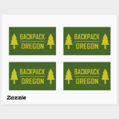 Sticker Rectangulaire Sac à dos Oregon (Feuille)