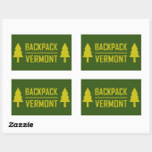 Sticker Rectangulaire Sac à dos Vermont (Feuille)