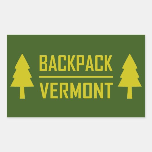 Sticker Rectangulaire Sac à dos Vermont (Devant)