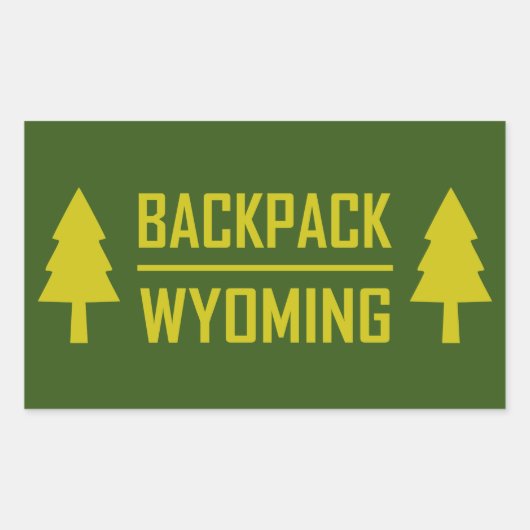 Sticker Rectangulaire Sac à dos Wyoming (Devant)