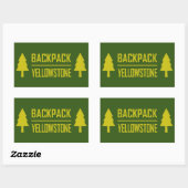 Sticker Rectangulaire Sac à dos Yellowstone (Feuille)