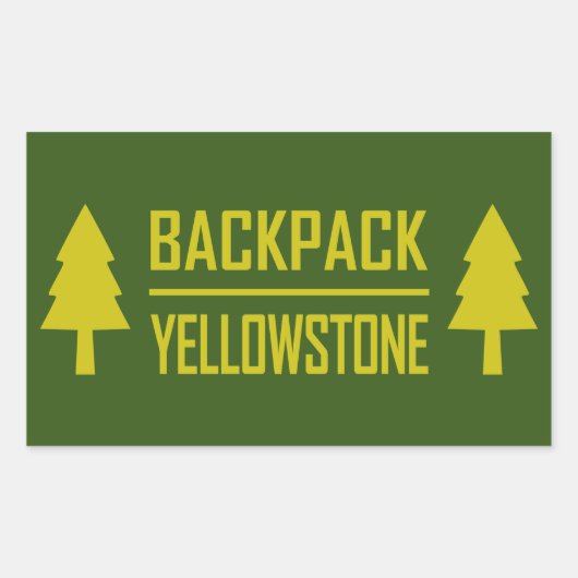 Sticker Rectangulaire Sac à dos Yellowstone (Devant)