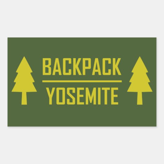Sticker Rectangulaire Sac à dos Yosemite (Devant)
