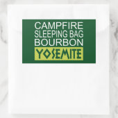 Sticker Rectangulaire Sac couché de feu Bourbon Yosemite (Sac)