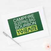 Sticker Rectangulaire Sac couché de feu Bourbon Yosemite (Enveloppe)