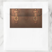 Sticker Rectangulaire sacoche cuir Pony Express (Sac)