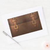 Sticker Rectangulaire sacoche cuir Pony Express (Enveloppe)