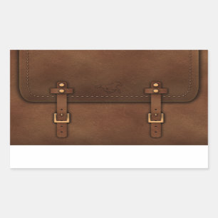 Sticker Rectangulaire sacoche Pony Express cuir