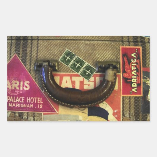 Sticker Rectangulaire Sacoche vintage (Devant)