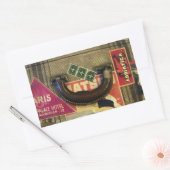 Sticker Rectangulaire Sacoche vintage (Enveloppe)