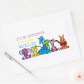 Sticker Rectangulaire Safari sauvage, fête d'anniversaire pour enfants (Enveloppe)