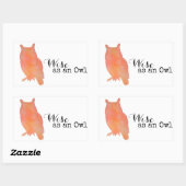 Sticker Rectangulaire Sage comme un hibou typographique aquarelle (Feuille)