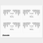 Sticker Rectangulaire Sage Green Fern Mariage (Feuille)