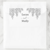 Sticker Rectangulaire Sage Green Fern Mariage (Sac)