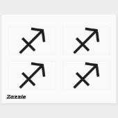 Sticker Rectangulaire Sagittaire (Feuille)
