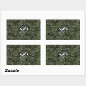 Sticker Rectangulaire Sagittaire d'argent Zodiac Woodland Camion numériq (Feuille)