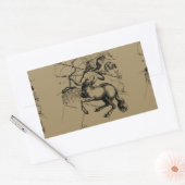 Sticker Rectangulaire Sagittarius Constellation Carte Engraving Hevelius (Enveloppe)