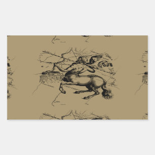 Sticker Rectangulaire Sagittarius Constellation Carte Engraving Hevelius