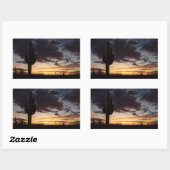 Sticker Rectangulaire Saguaro Sunset III Arizona Desert Paysage (Feuille)