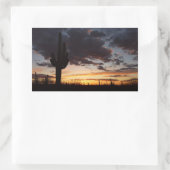 Sticker Rectangulaire Saguaro Sunset III Arizona Desert Paysage (Sac)