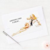 STICKER RECTANGULAIRE SAILOR GIRL (Enveloppe)